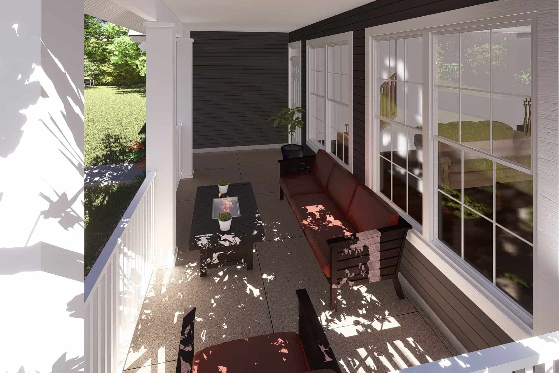 Porch of this 3-Bedroom,1597 Sq Ft Plan -178-1370
