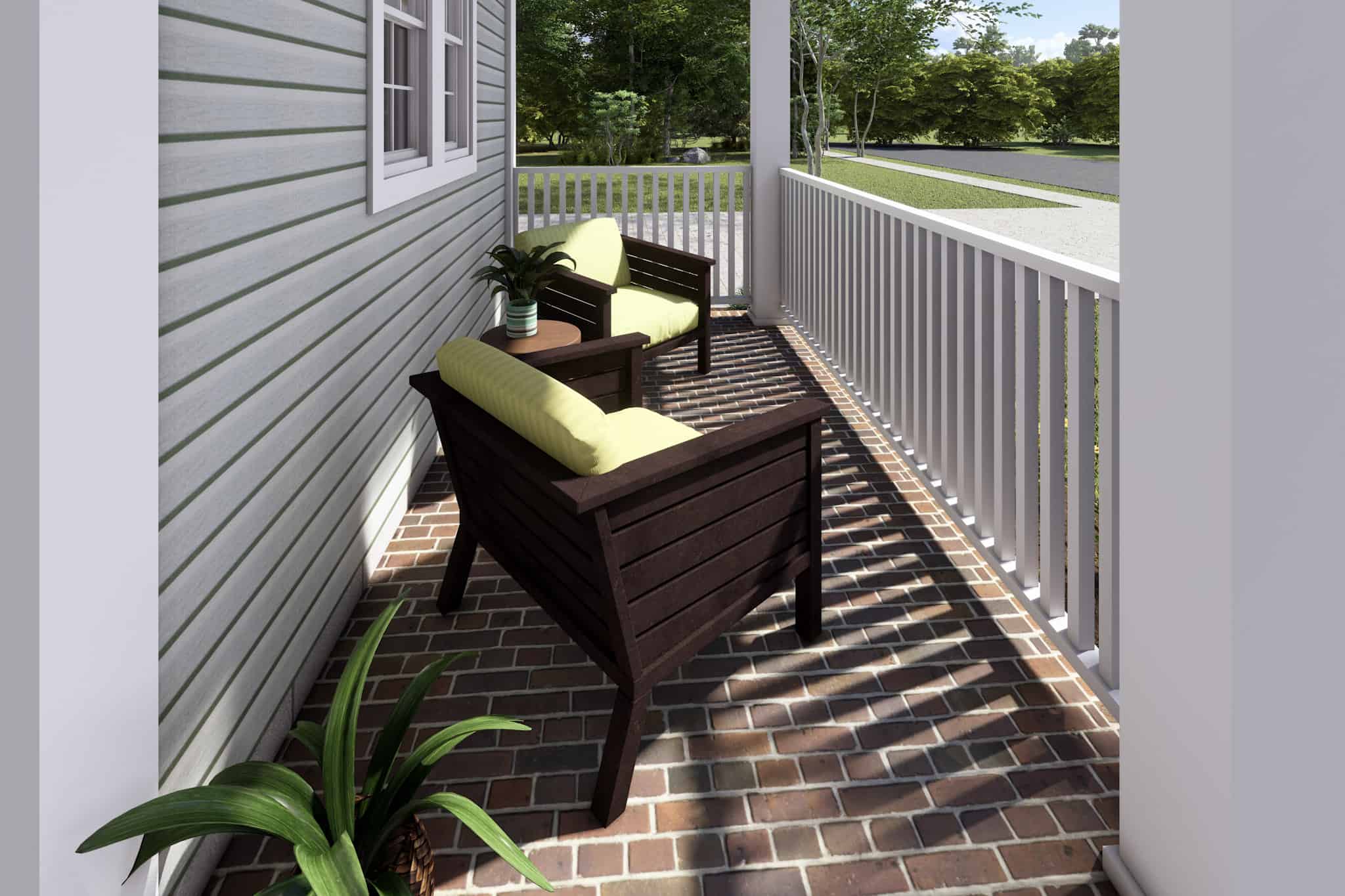Porch of this 3-Bedroom,1433 Sq Ft Plan -178-1371