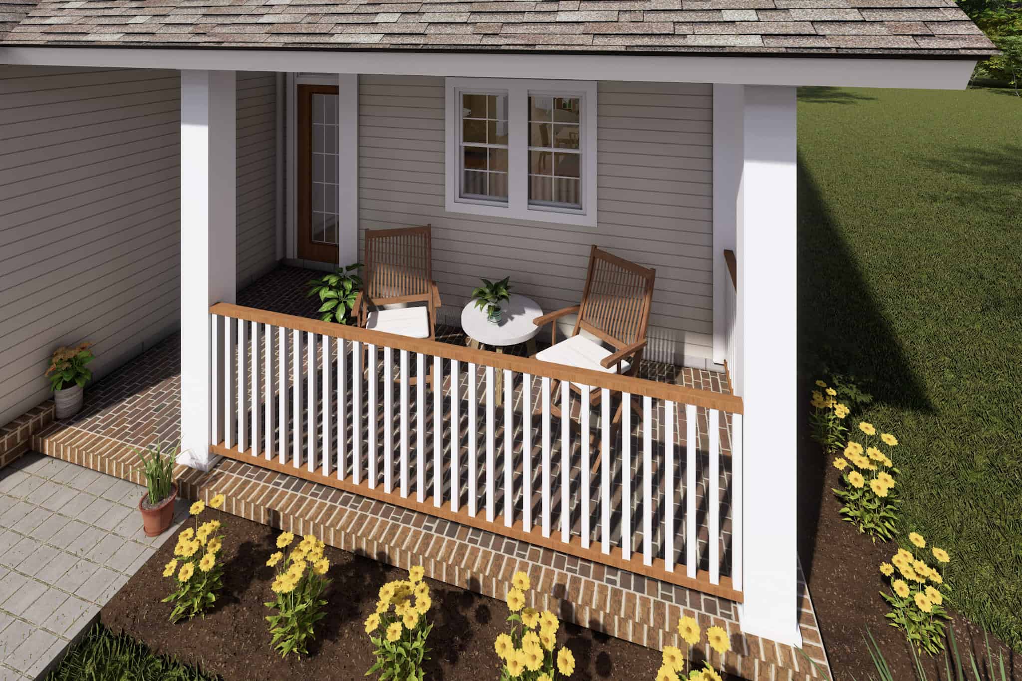 Porch of this 3-Bedroom,1433 Sq Ft Plan -178-1372