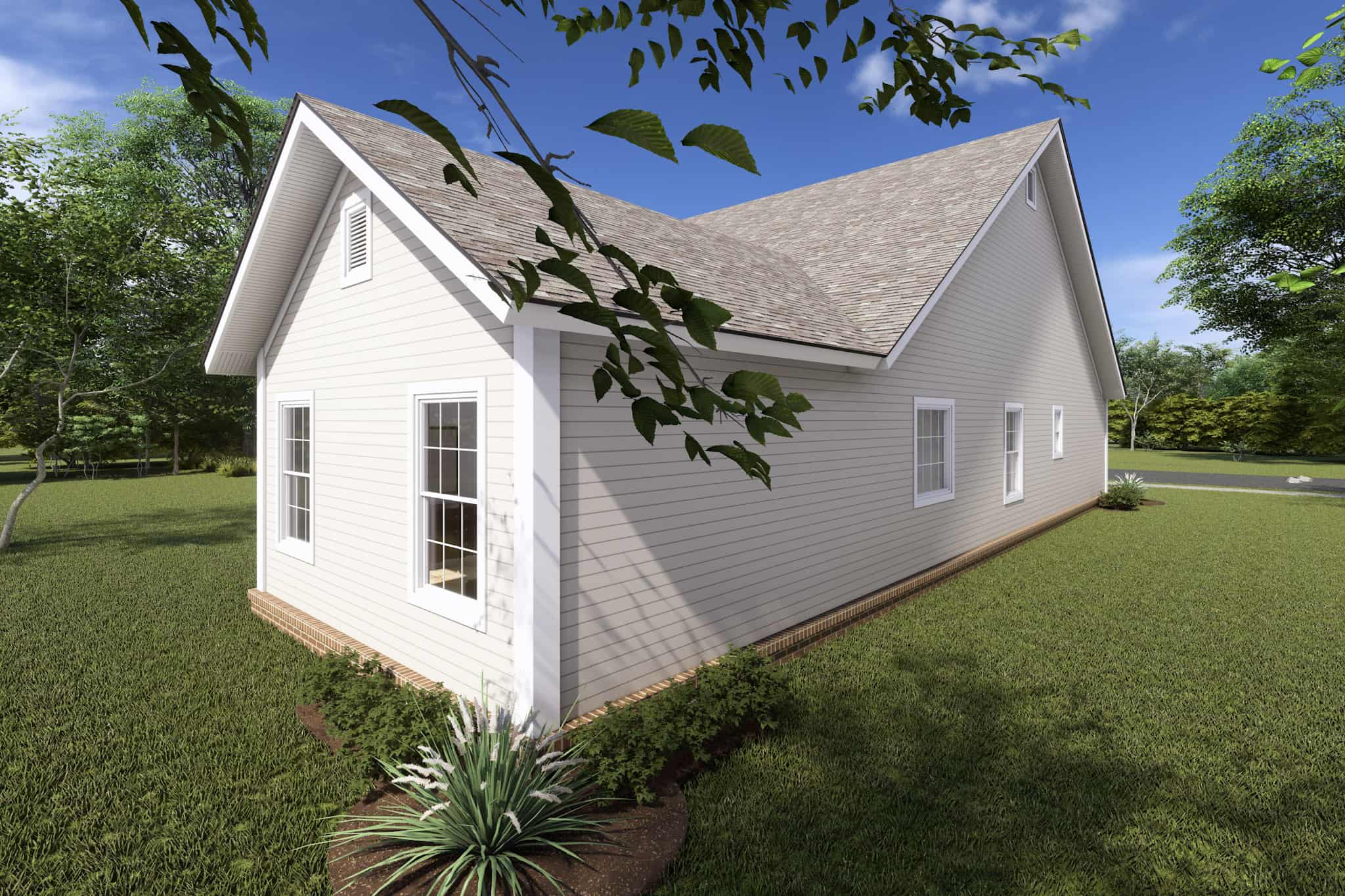 Rear View of this 3-Bedroom,1433 Sq Ft Plan -178-1372