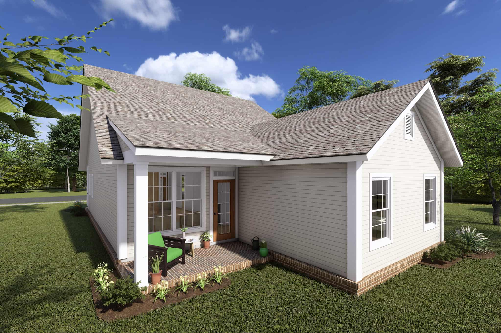Rear View of this 3-Bedroom,1433 Sq Ft Plan -178-1372