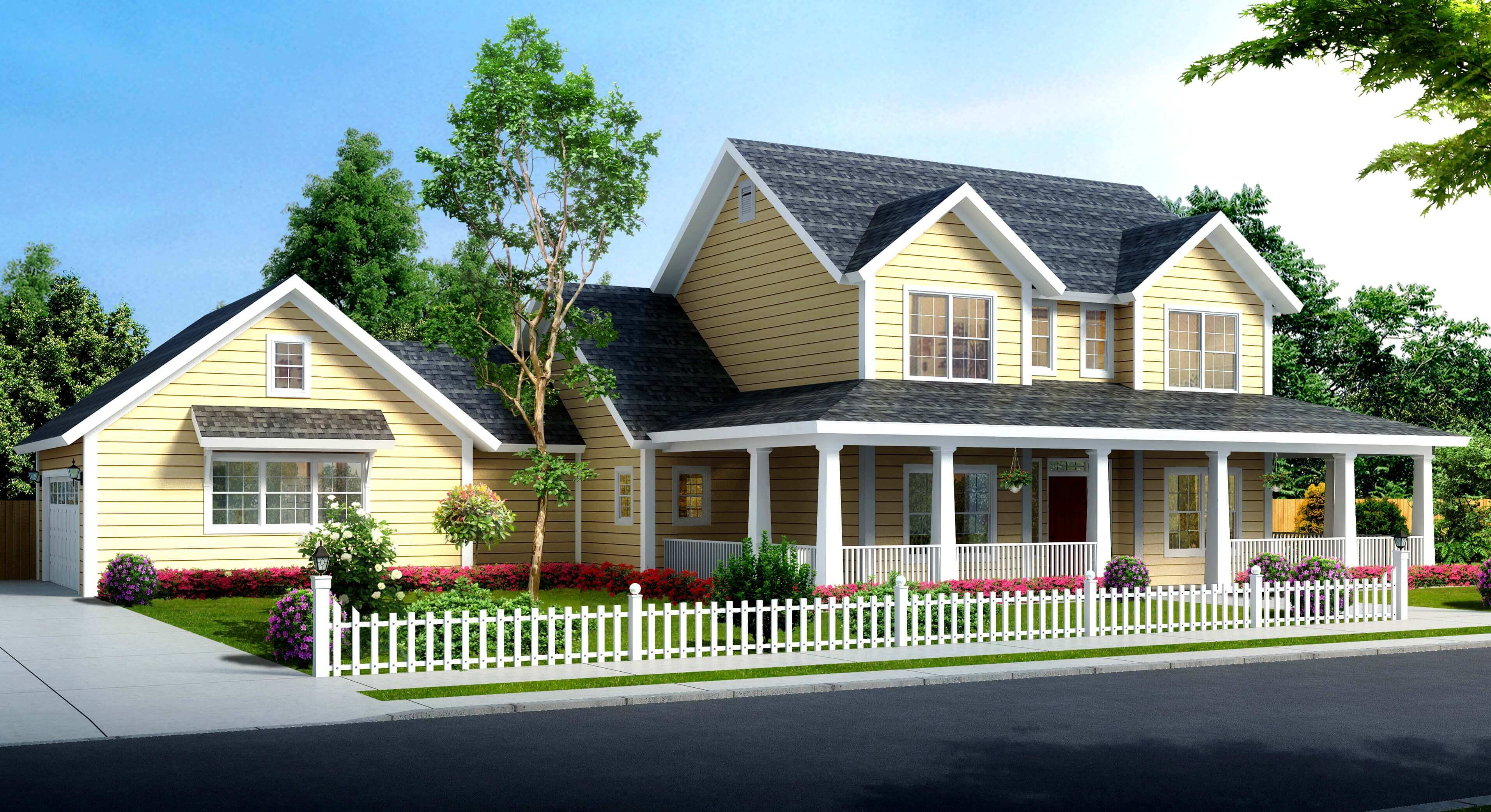 Front elevation of Traditional home (ThePlanCollection: House Plan #178-1373)