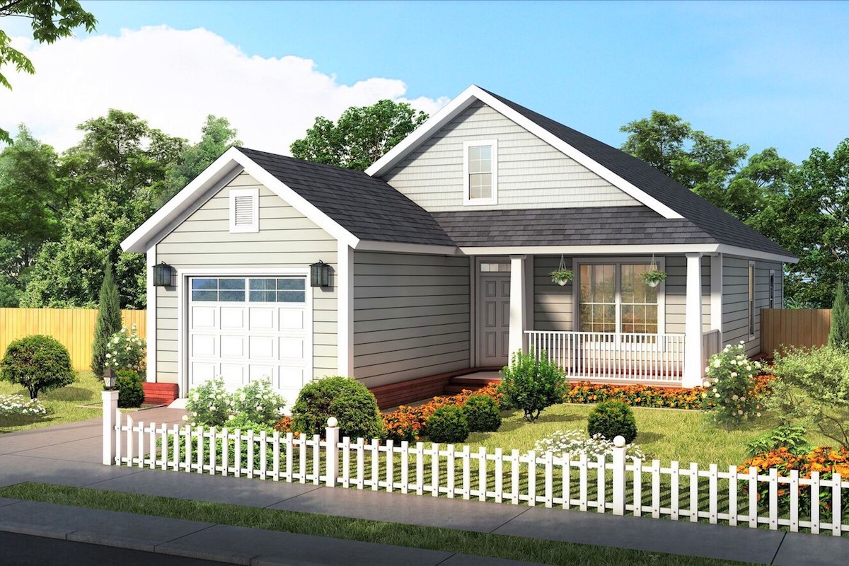 Cottage home plan (ThePlanCollection: House Plan #178-1374)