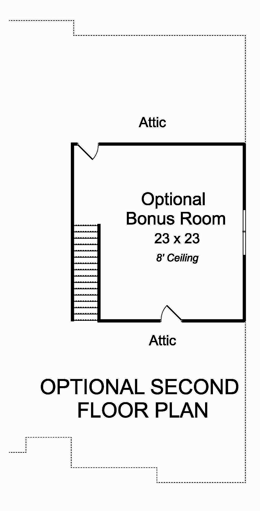 Floor Plan Second Story of Cottage Plan #178-1376