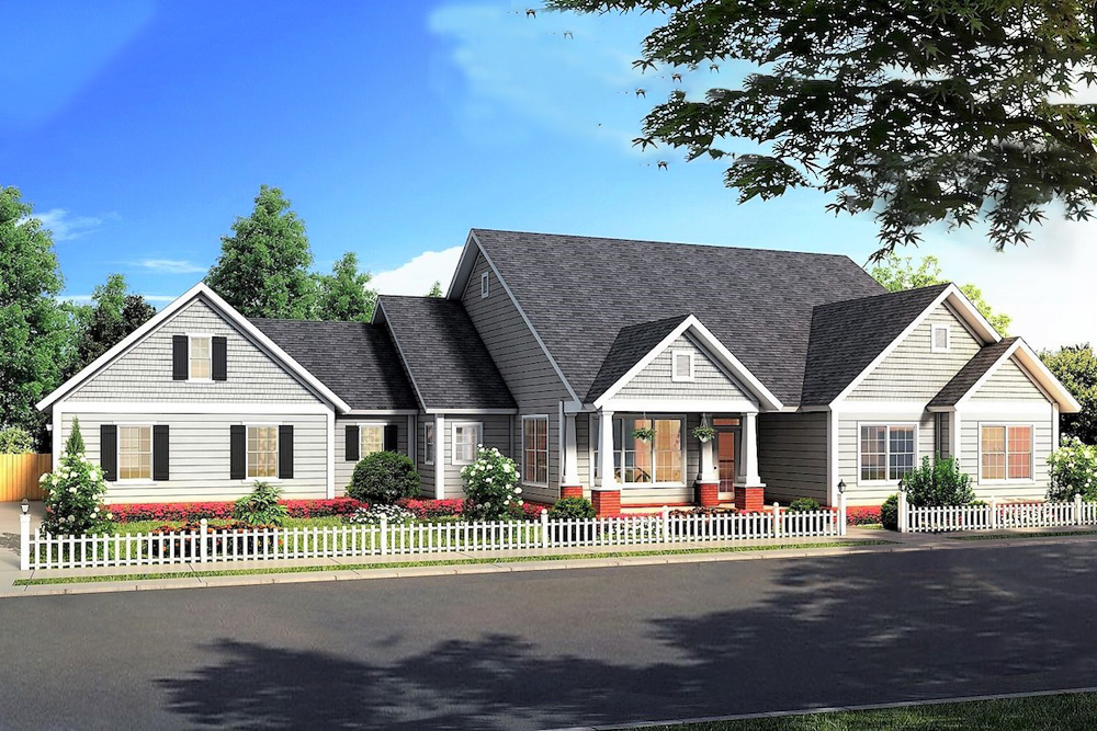 Cottage home plan (ThePlanCollection: House Plan #178-1376)