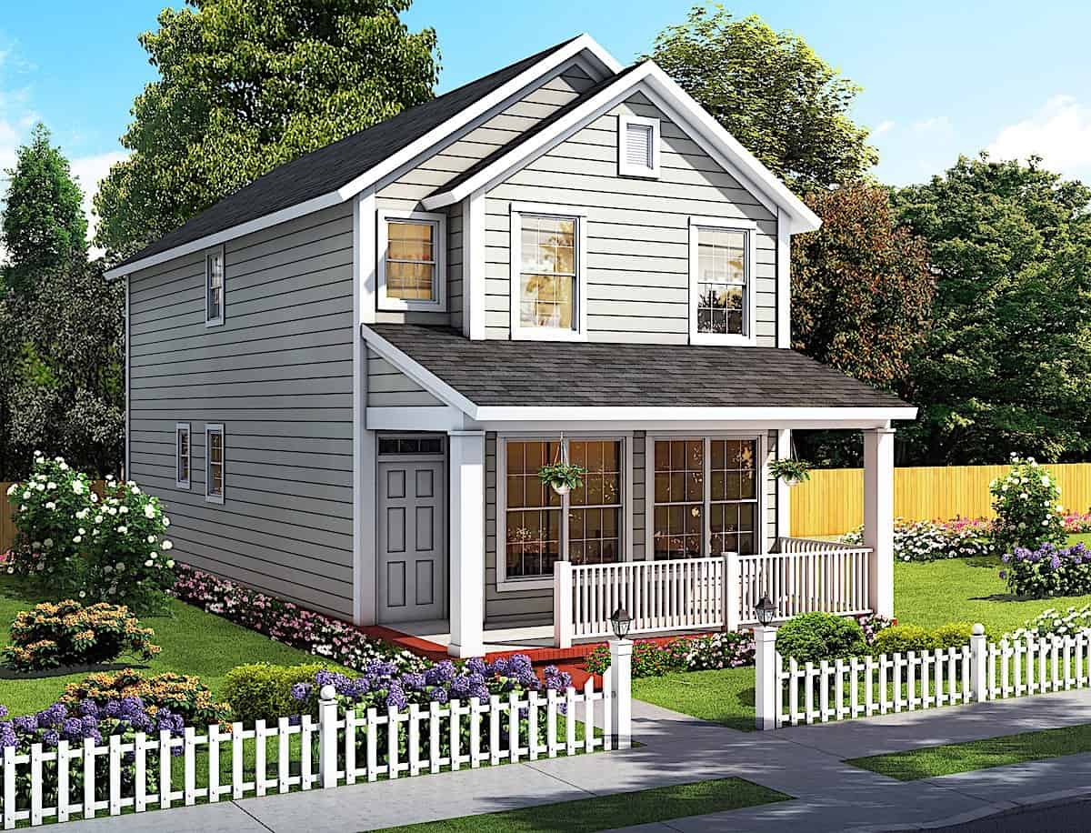 Traditional home (ThePlanCollection: Plan #178-1382)