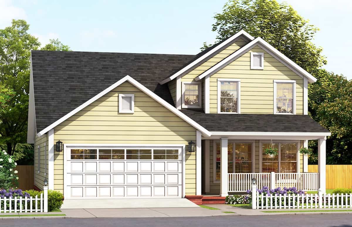 Country style home (ThePlanCollection: Plan #178-1387)