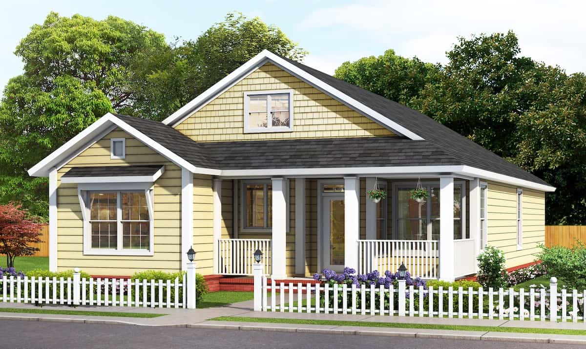 Cottage style Ranch home (ThePlanCollection: Plan #178-1393)