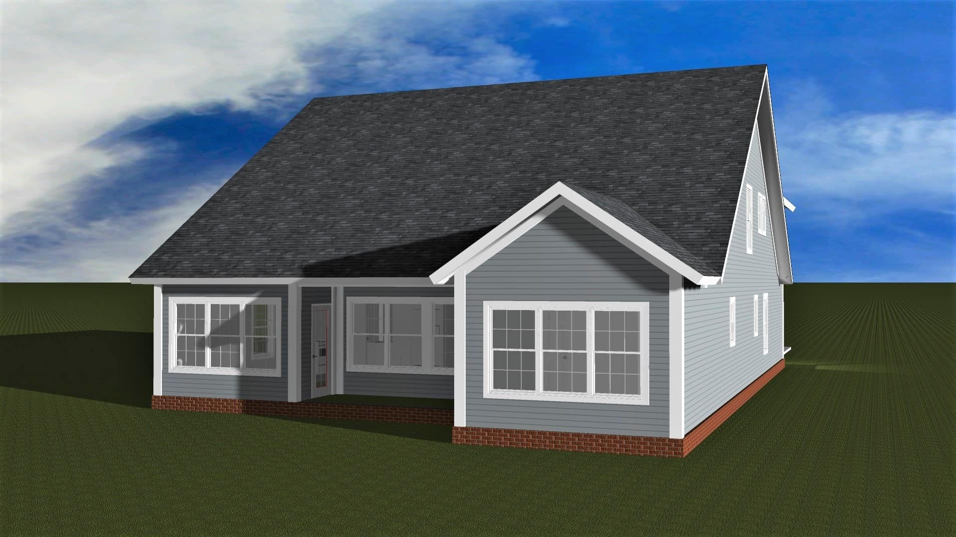 Rear View of this 4-Bedroom,2429 Sq Ft Plan -178-1396