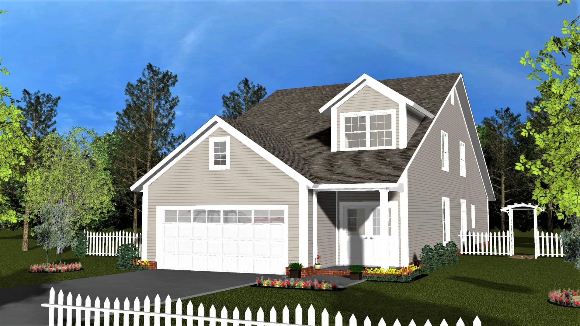 Front elevation of Traditional home (ThePlanCollection: House Plan #178-1407)