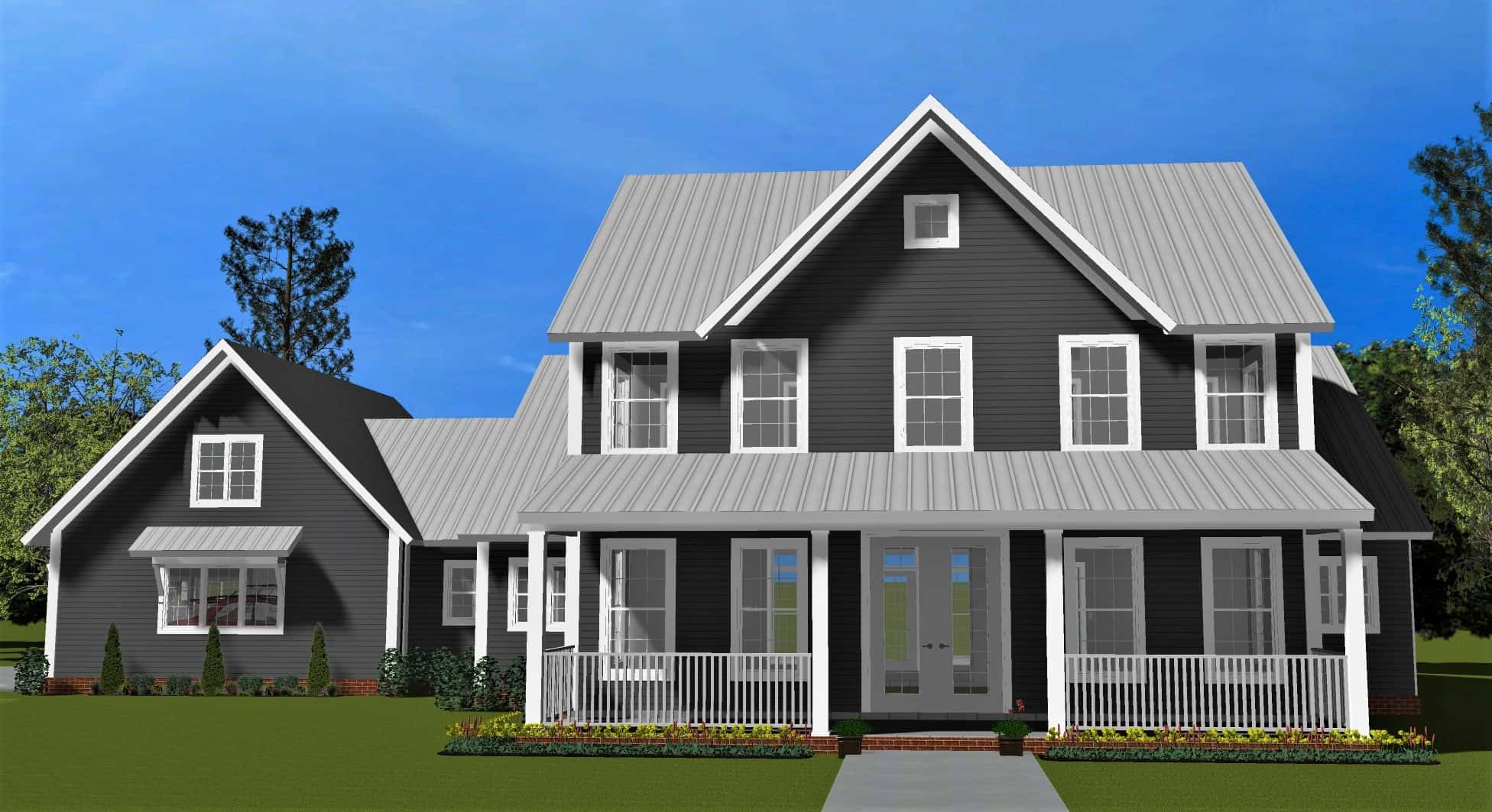 Front View of this 4-Bedroom,2398 Sq Ft Plan -178-1408