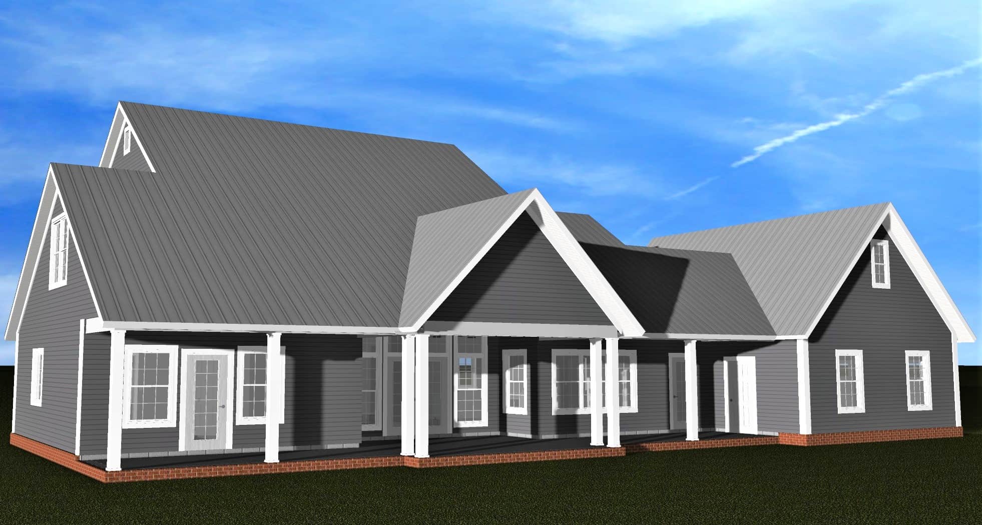 Rear View of this 4-Bedroom,2398 Sq Ft Plan -178-1408