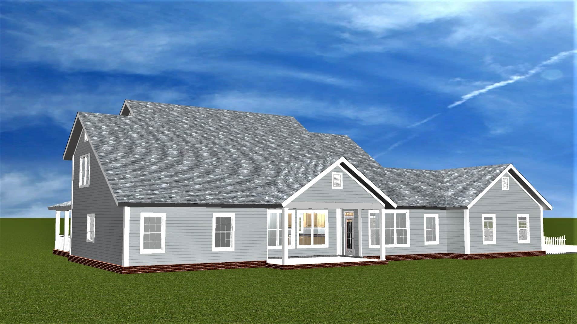 Rear View of this 5-Bedroom,3266 Sq Ft Plan -178-1411