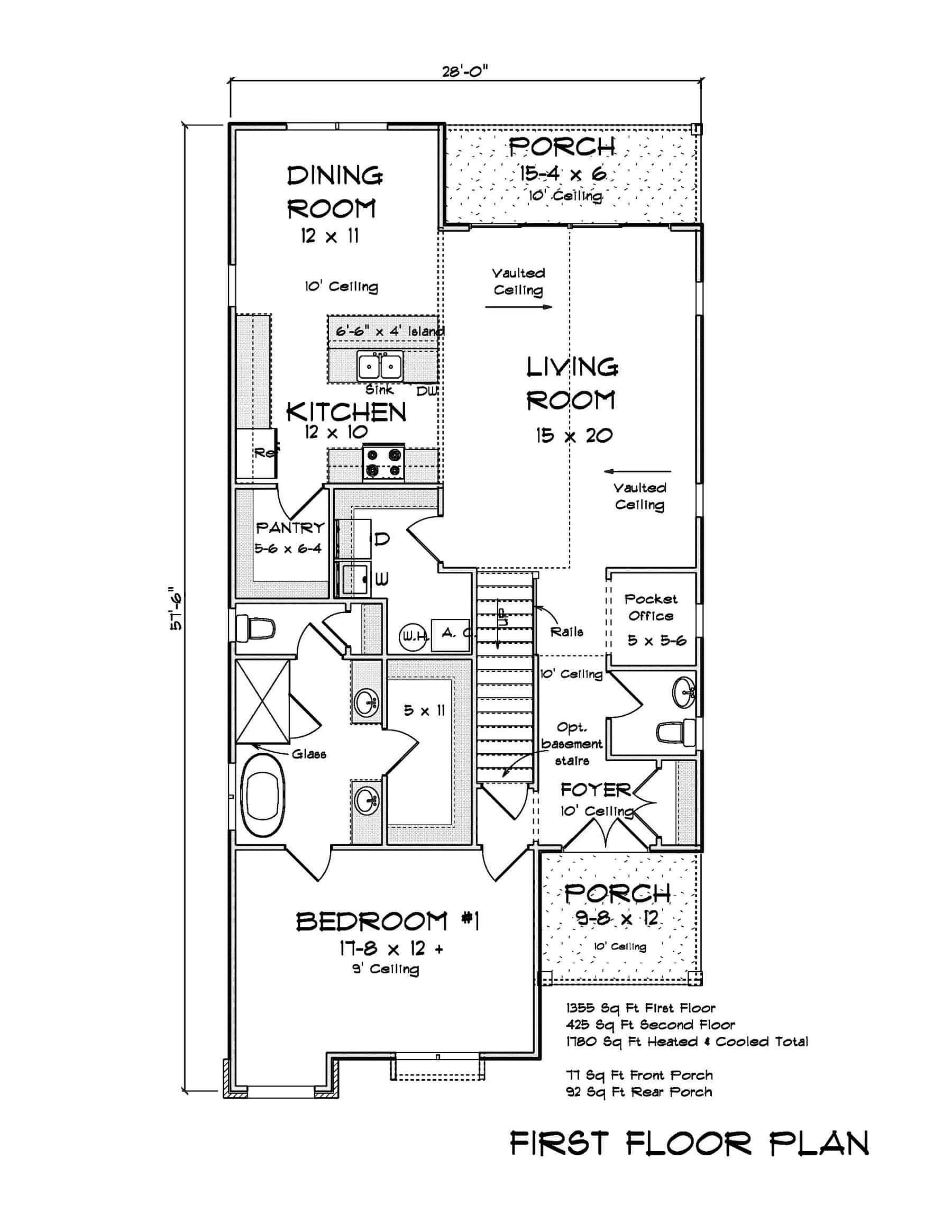 Main Level of Modern Plan #178-1413