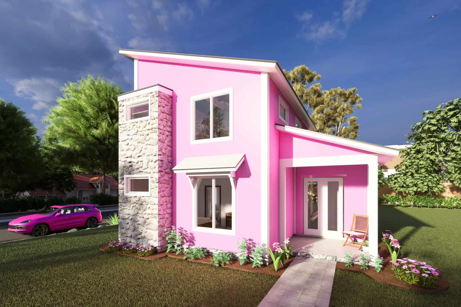 Front elevation of Modern home (ThePlanCollection: House Plan #178-1413)