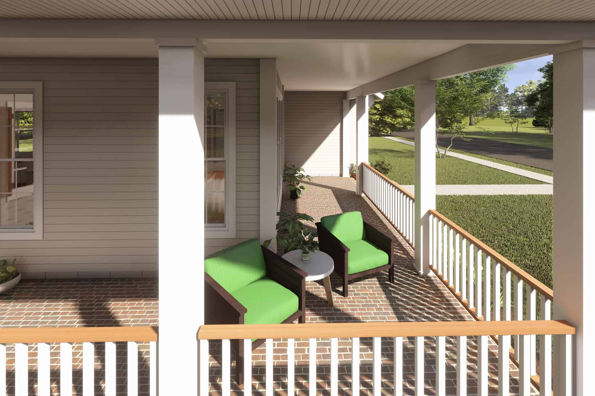 Porch - Wraparound of this 3-Bedroom,2530 Sq Ft Plan -178-1415
