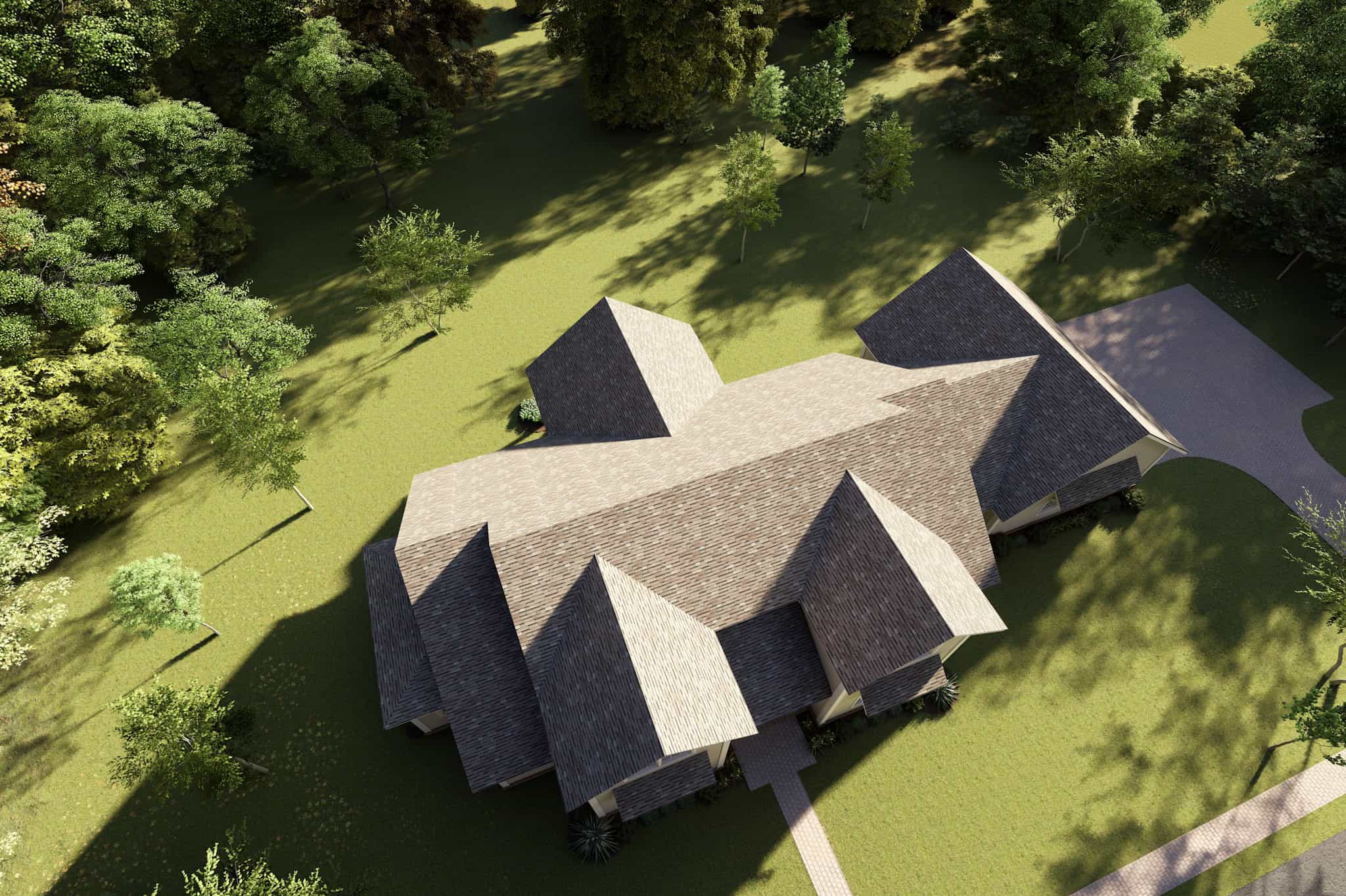 Aerial View of this 4-Bedroom,2625 Sq Ft Plan -178-1417