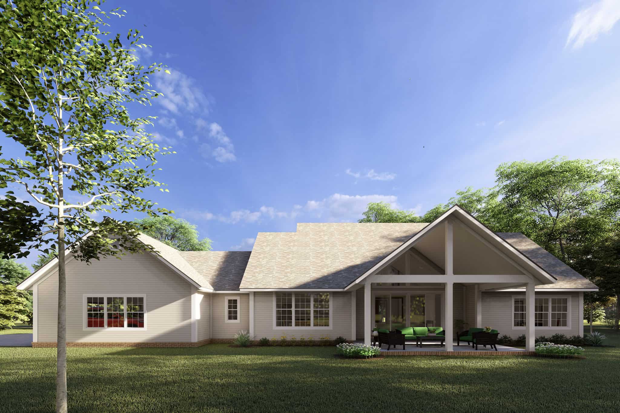 Rear View of this 4-Bedroom,2625 Sq Ft Plan -178-1417