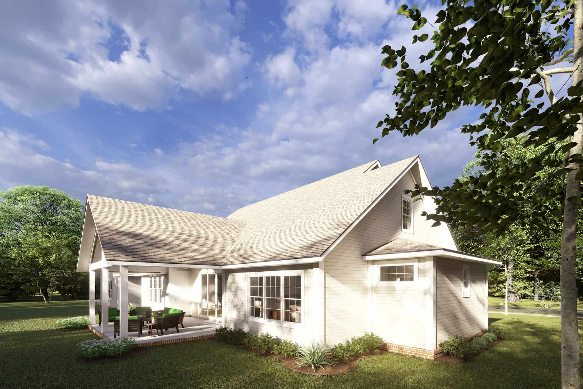 Rear View of this 4-Bedroom,2625 Sq Ft Plan -178-1417