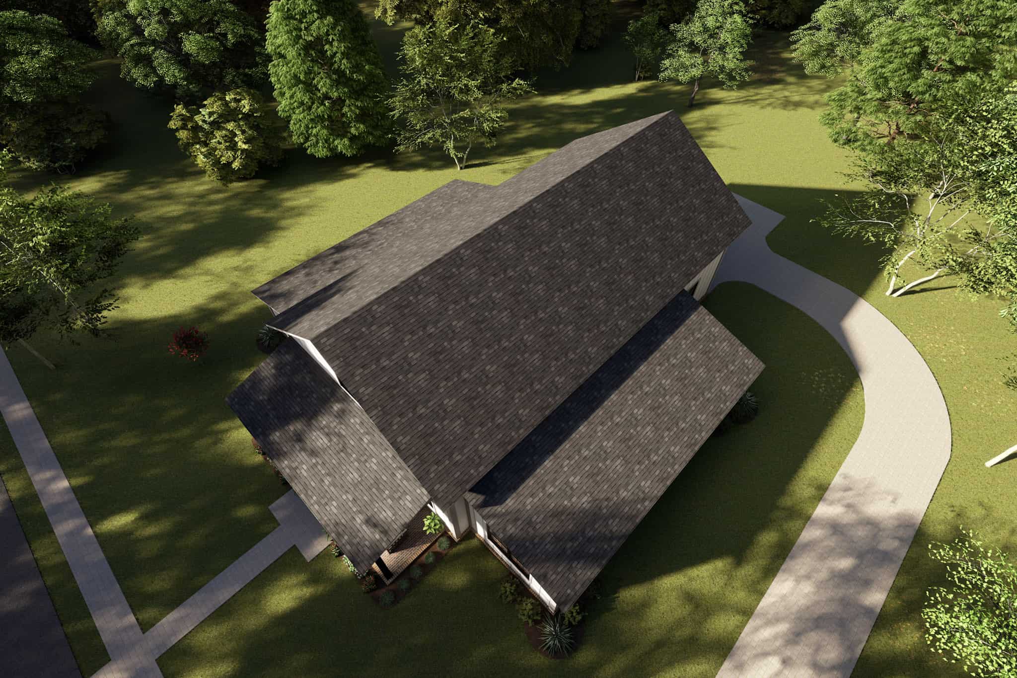 Aerial View of this 3-Bedroom,1656 Sq Ft Plan -178-1419