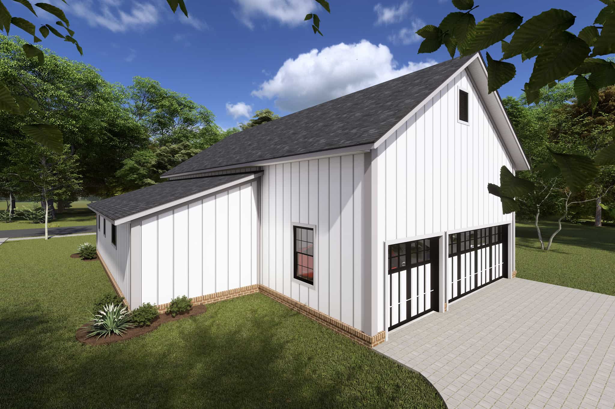 Rear View of this 3-Bedroom,1656 Sq Ft Plan -178-1419