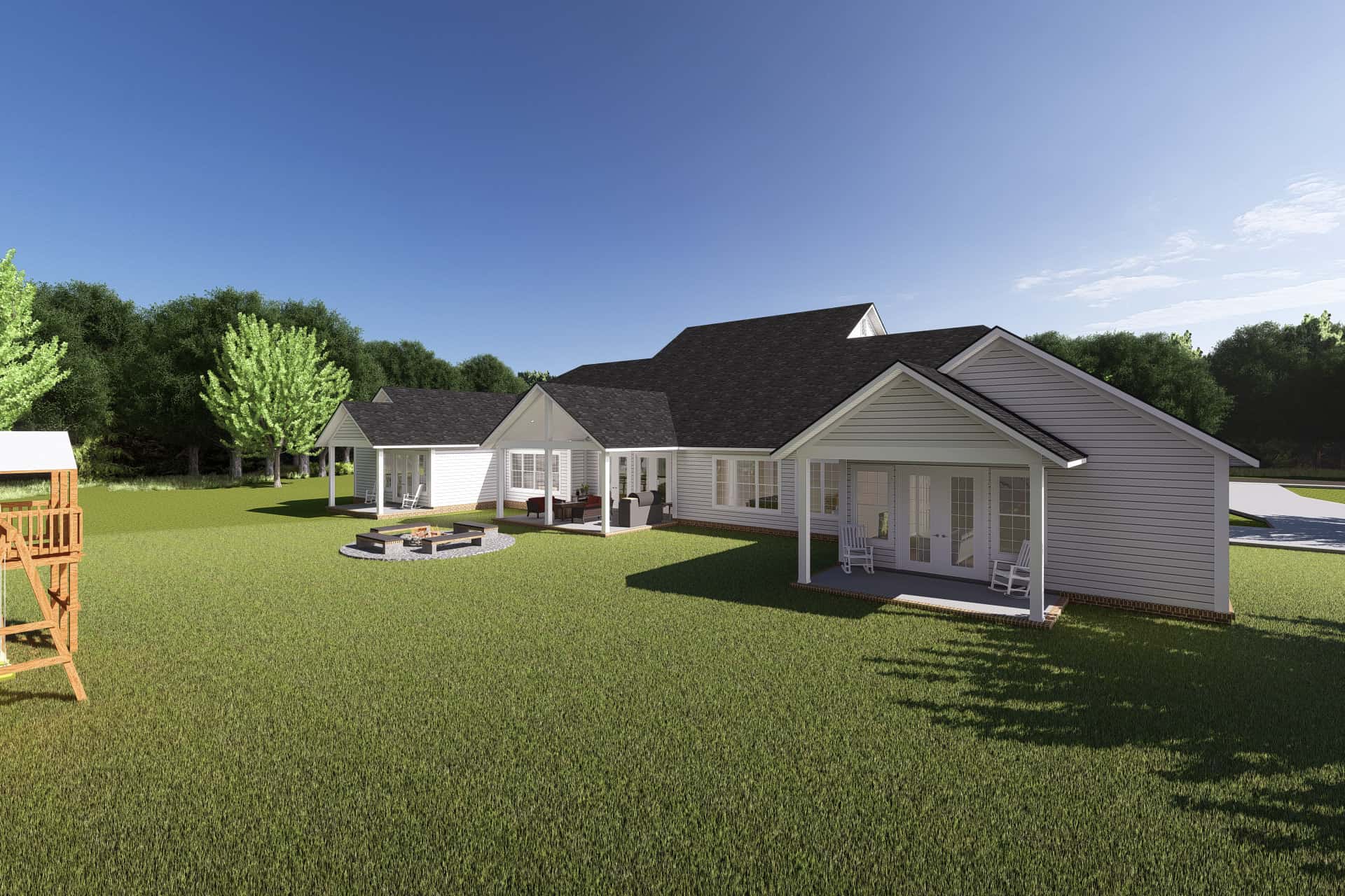 Rear View of this 6-Bedroom,4952 Sq Ft Plan -178-1420