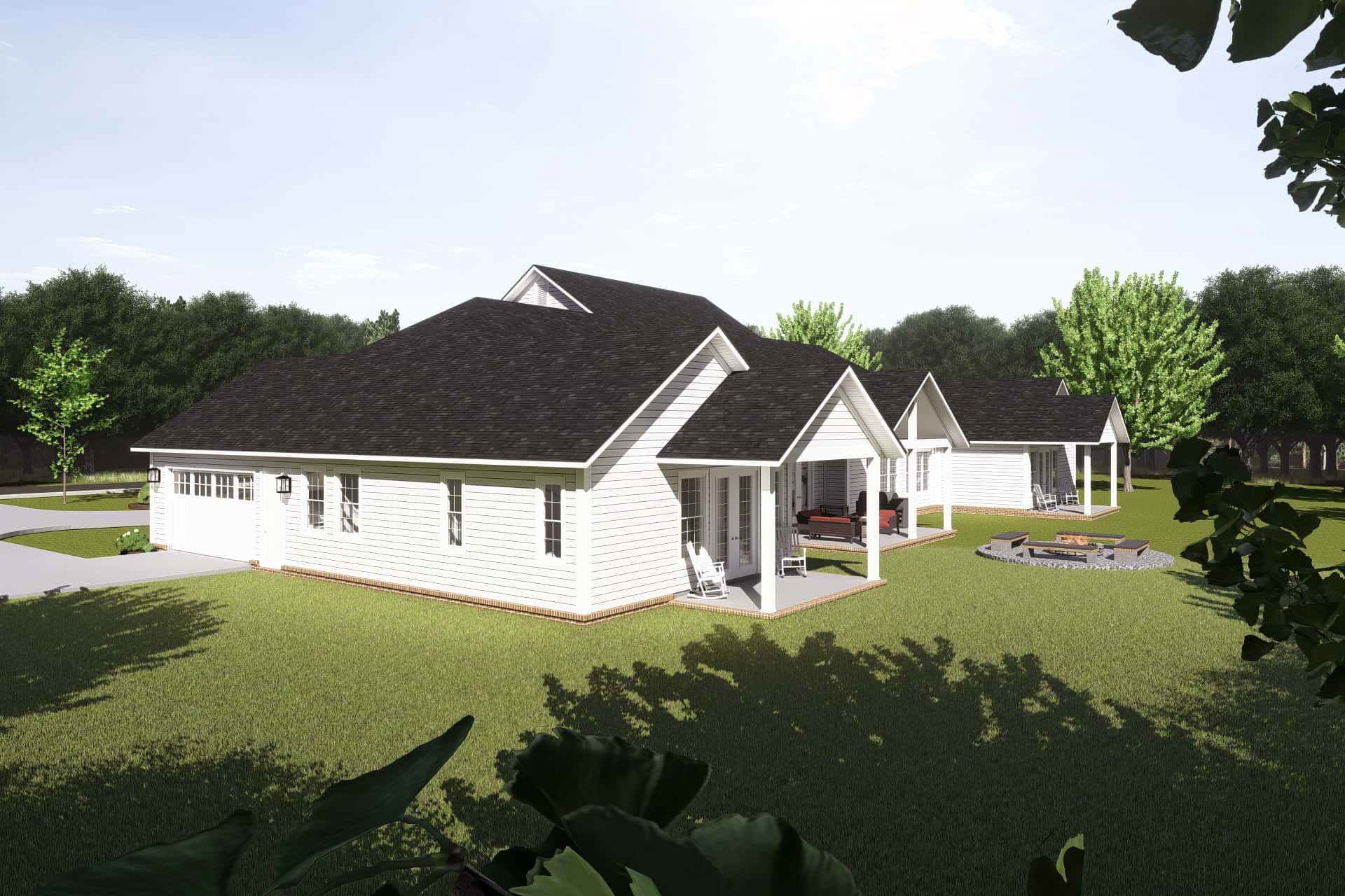 Rear View of this 6-Bedroom,4952 Sq Ft Plan -178-1420