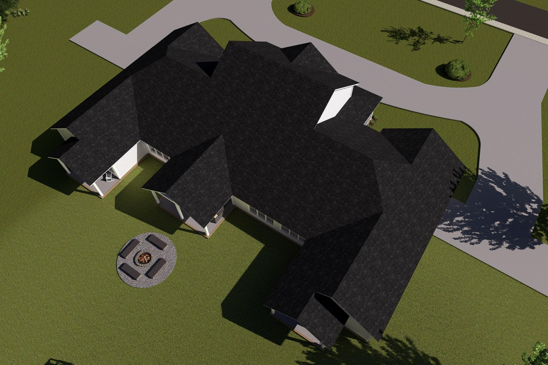 Aerial View of this 6-Bedroom,4952 Sq Ft Plan -178-1420