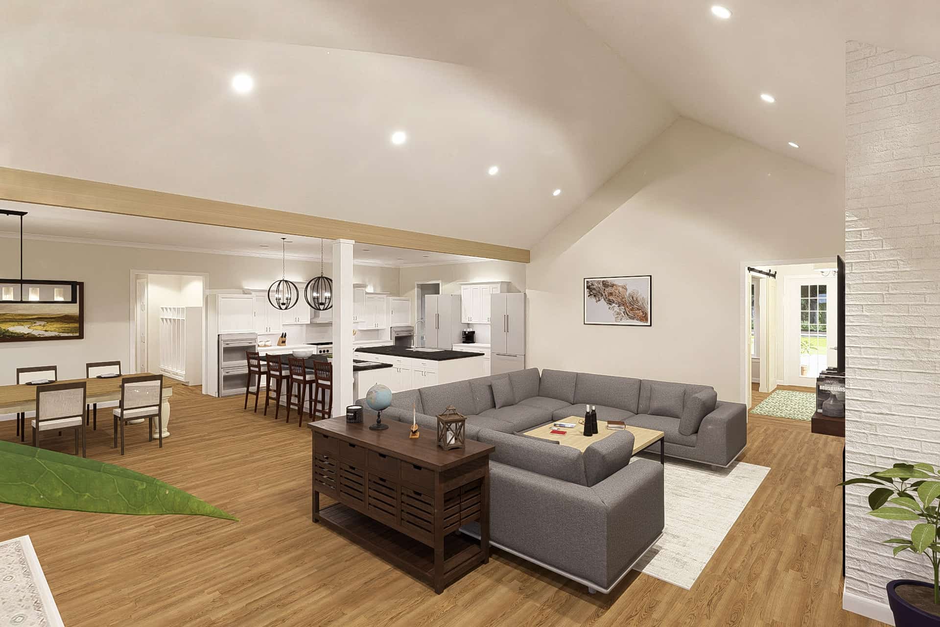Living Room of this 6-Bedroom,4952 Sq Ft Plan -178-1420