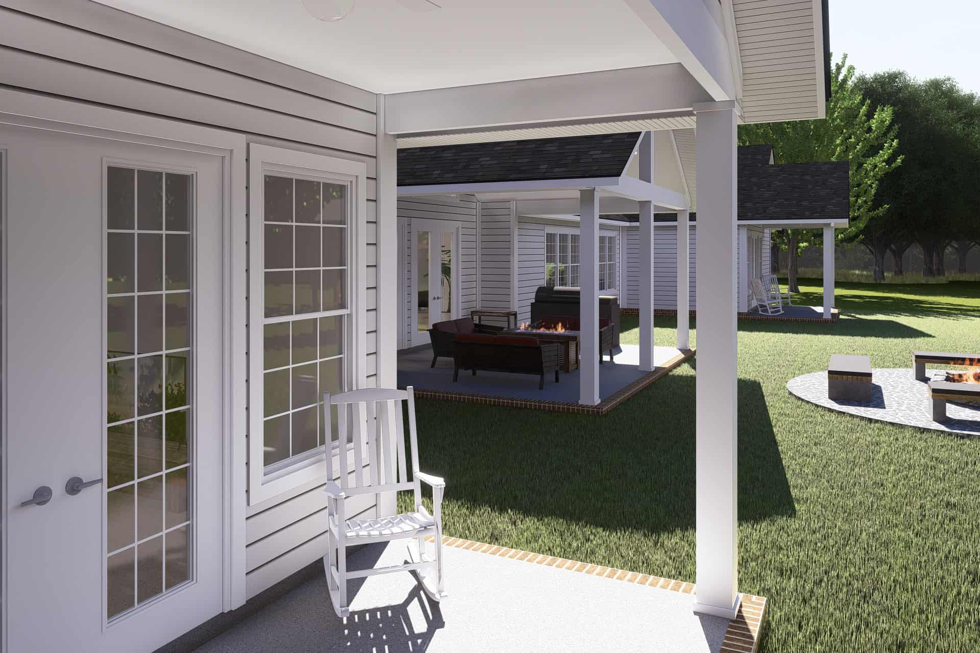 Porch of this 6-Bedroom,4952 Sq Ft Plan -178-1420