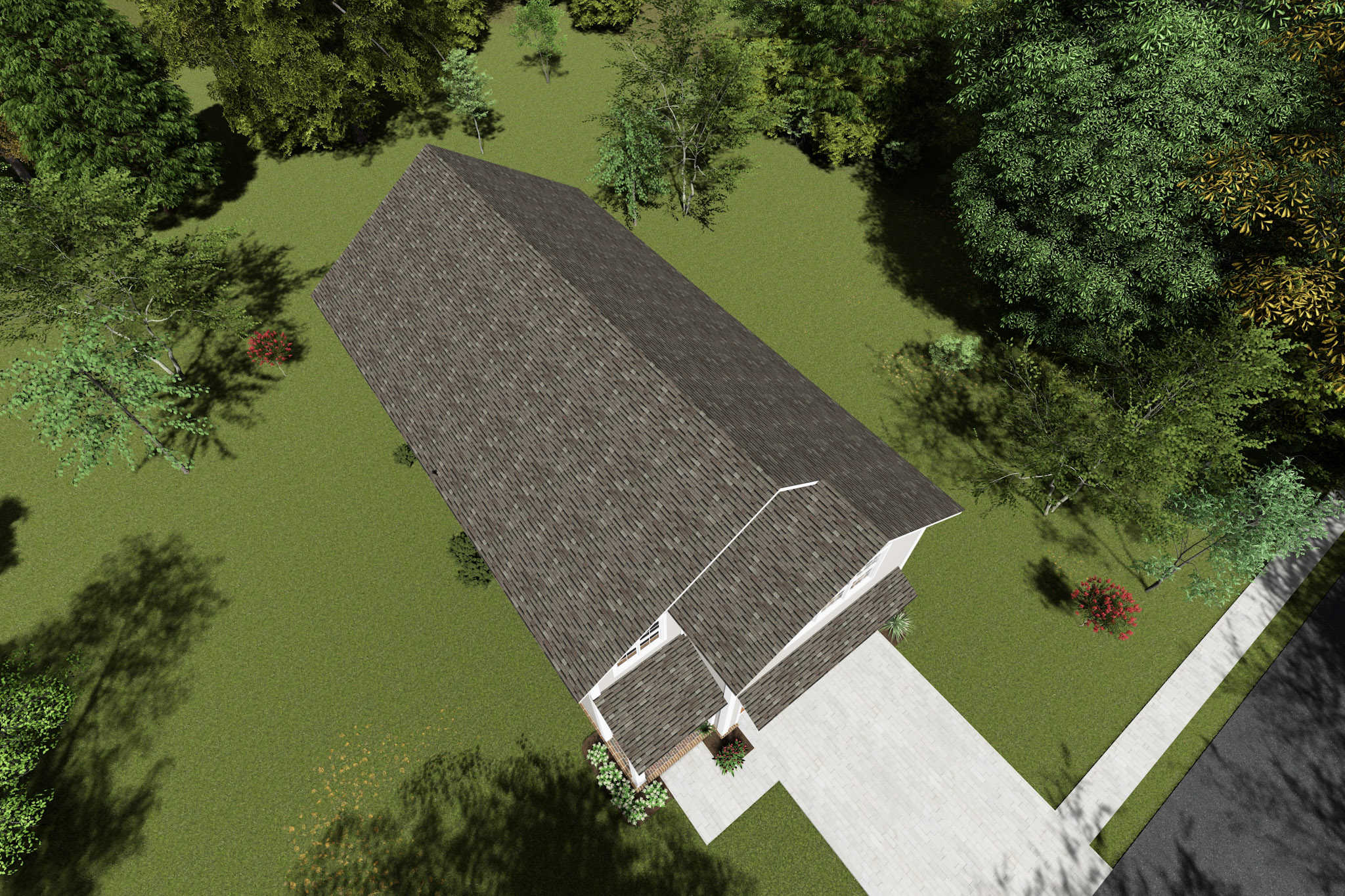 Aerial View of this 4-Bedroom,2212 Sq Ft Plan -178-1421