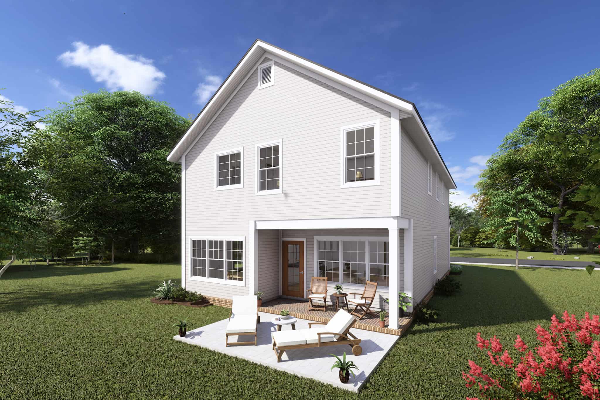 Rear View of this 4-Bedroom,2212 Sq Ft Plan -178-1421