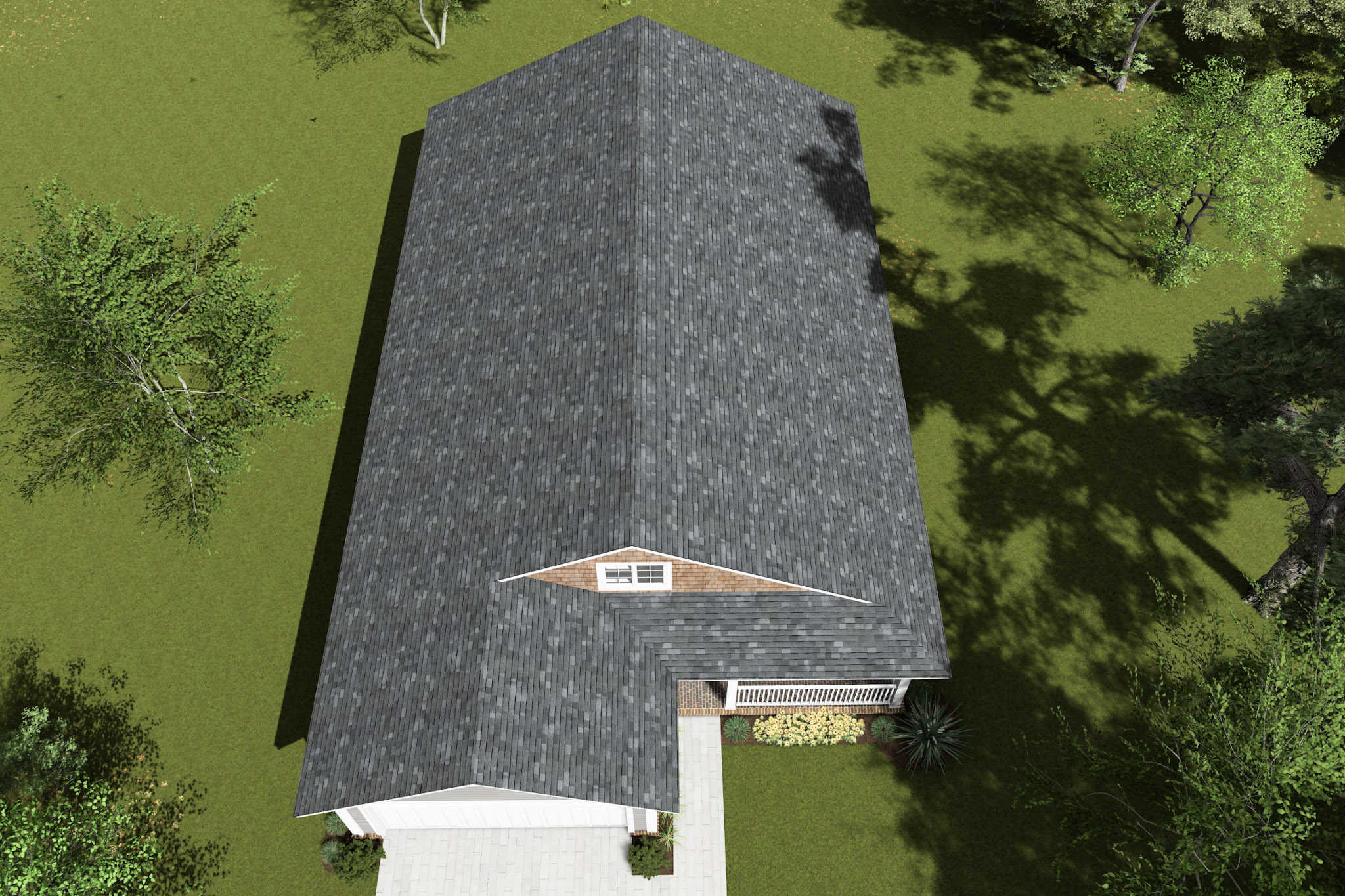 Aerial View of this 3-Bedroom,1388 Sq Ft Plan -178-1422