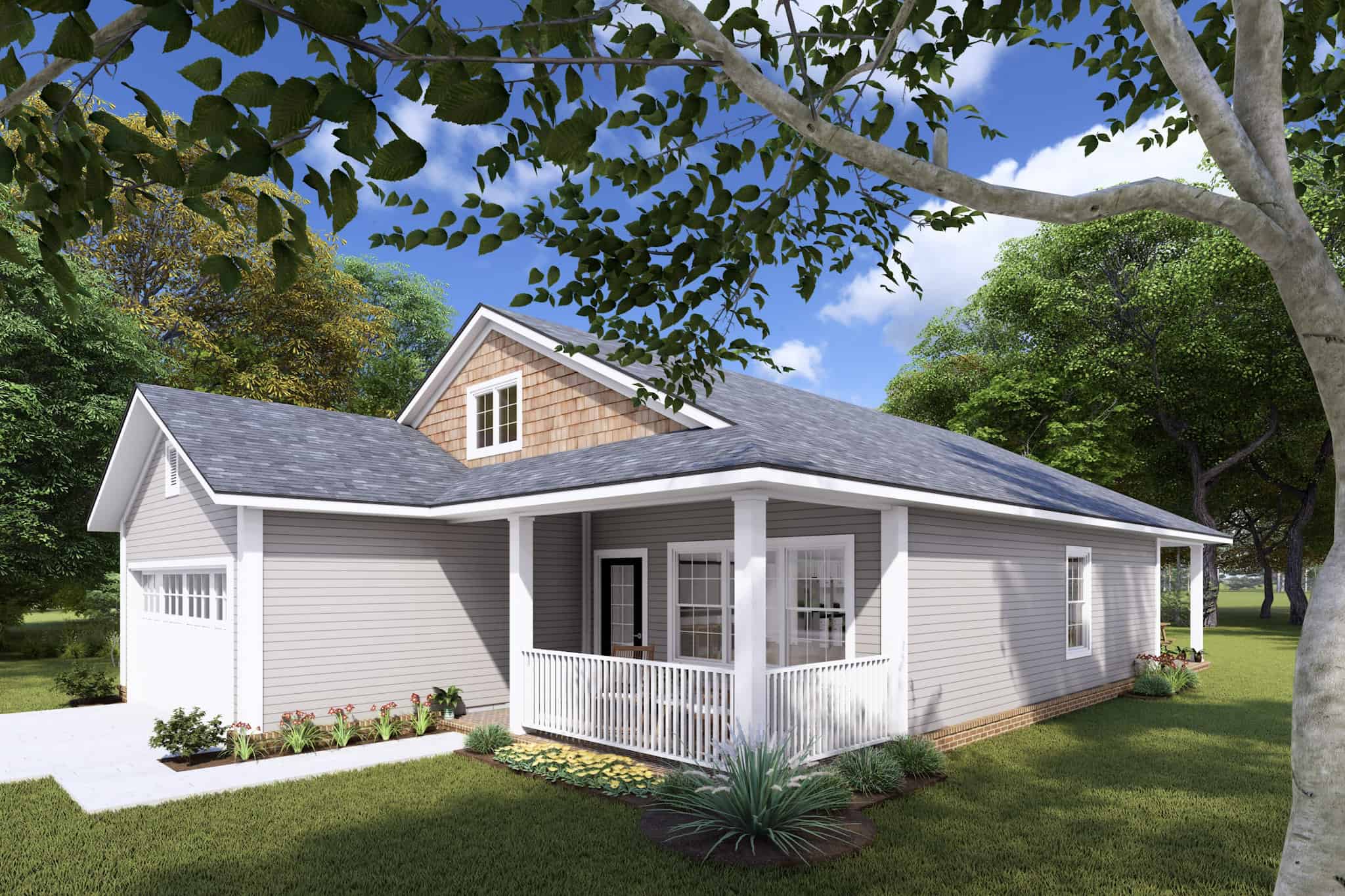 Right Side View of this 3-Bedroom,1388 Sq Ft Plan -178-1422