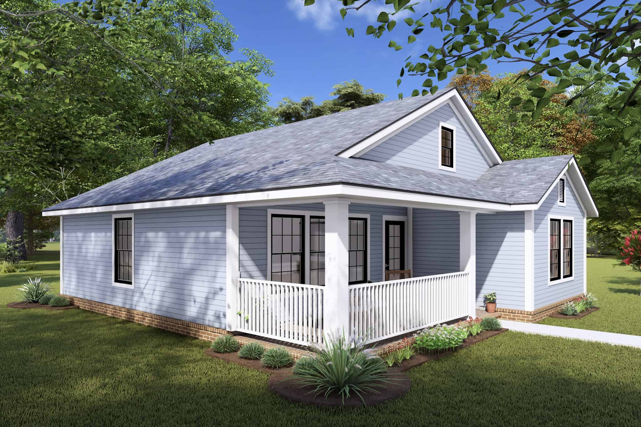 Left Side View of this 2-Bedroom,997 Sq Ft Plan -178-1423