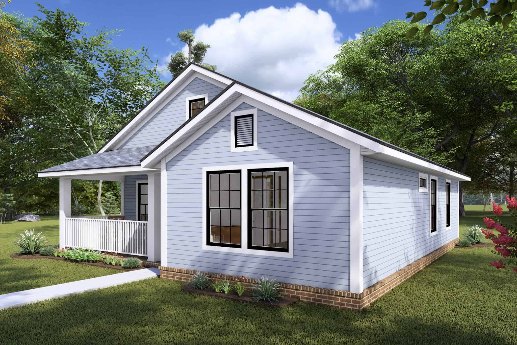 Right Side View of this 2-Bedroom,997 Sq Ft Plan -178-1423
