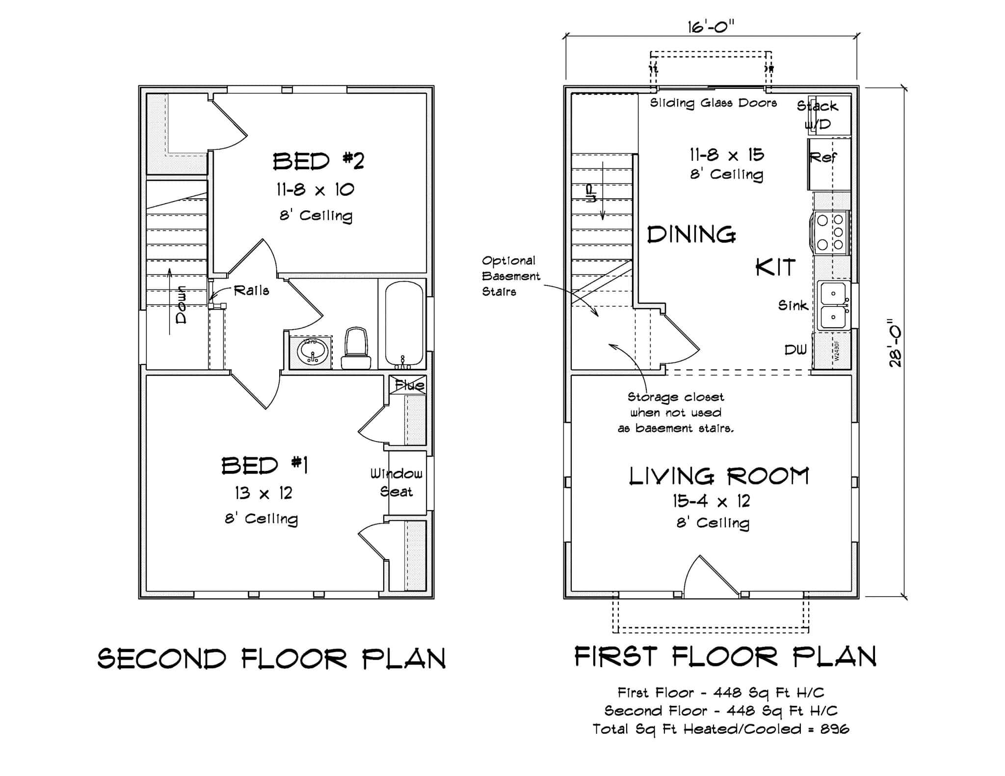 Main Level of Cottage Plan #178-1424