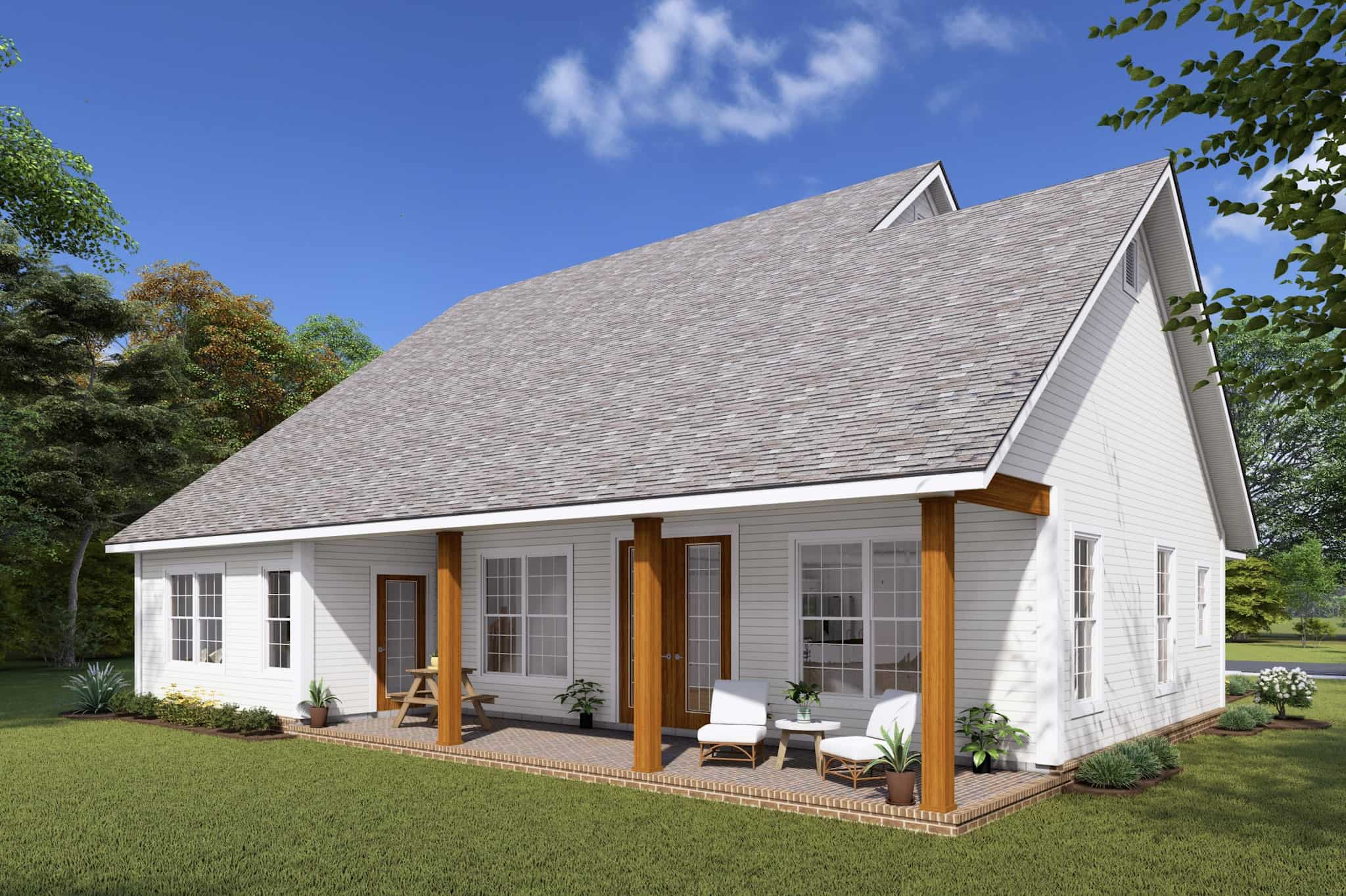 Rear View of this 3-Bedroom,2065 Sq Ft Plan -178-1425