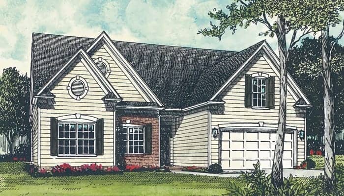 Front View of this 3-Bedroom, 1458 Sq Ft Plan - 180-1003