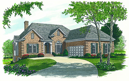 Front View of this 4-Bedroom, 3147 Sq Ft Plan - 180-1006