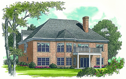 Home Plan Rear Elevation of this 4-Bedroom,3147 Sq Ft Plan -180-1006