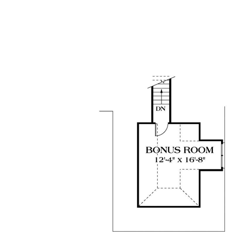 Floor Plan Bonus Room of Ranch Plan #180-1006