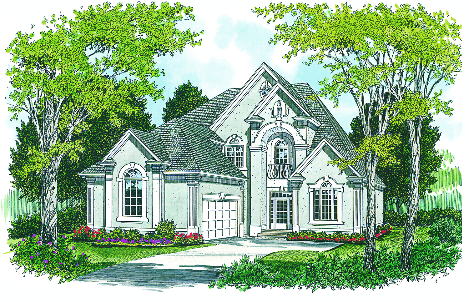 Front View of this 4-Bedroom, 2894 Sq Ft Plan - 180-1012