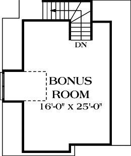 Floor Plan Second Story of Cottage Plan #180-1019