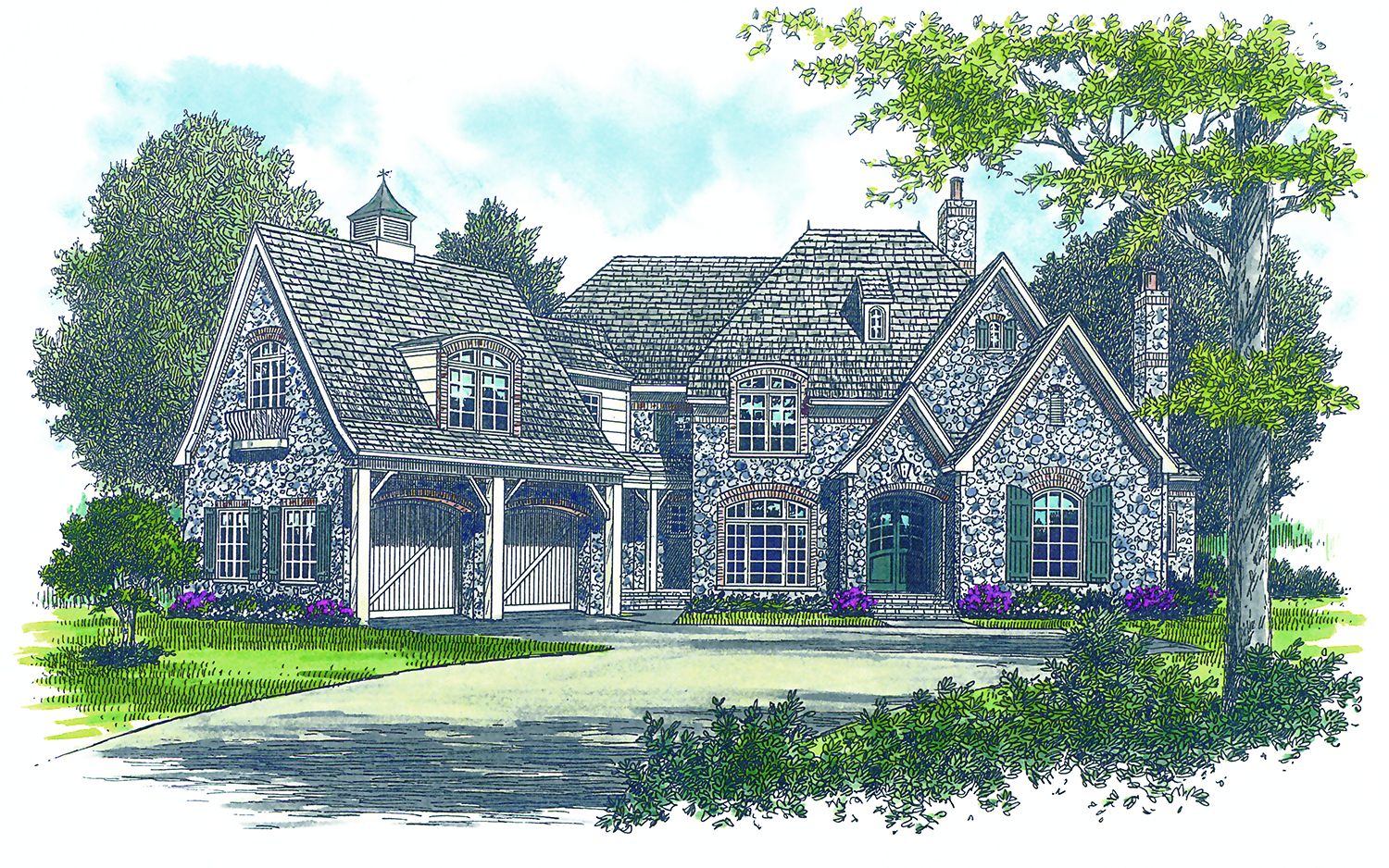 Front View of this 5-Bedroom, 5831 Sq Ft Plan - 180-1025