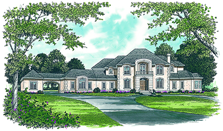 Front View of this 5-Bedroom, 5322 Sq Ft Plan - 180-1030