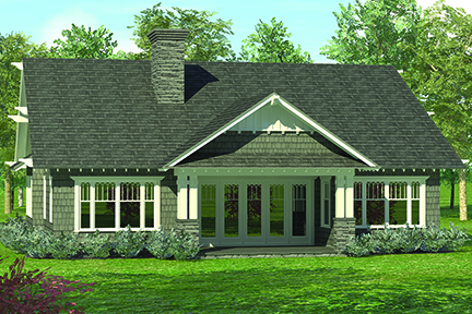 Rear View of this 4-Bedroom, 2519 Sq Ft Plan - 180-1040