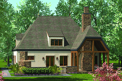 Rear View of this 3-Bedroom, 2483 Sq Ft Plan - 180-1041