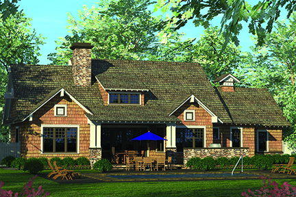 Rear View of this 3-Bedroom,1868 Sq Ft Plan -1868