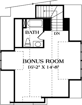 Floor Plan Second Story of Craftsman Plan #180-1048